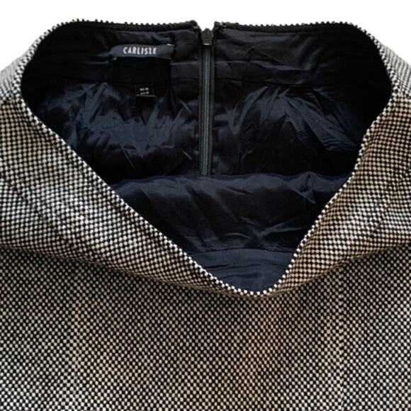 Carlisle Skirt Wool Blend Black Gray Tweed Career Office Tailored Pencil Size 10 - Picture 10 of 12